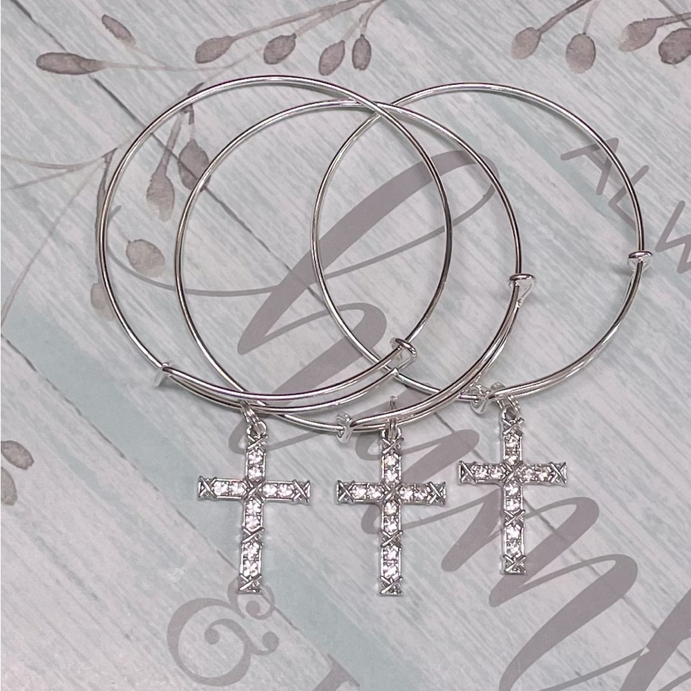 Handmade Diamond Cross Bangle’s by CMJ✨